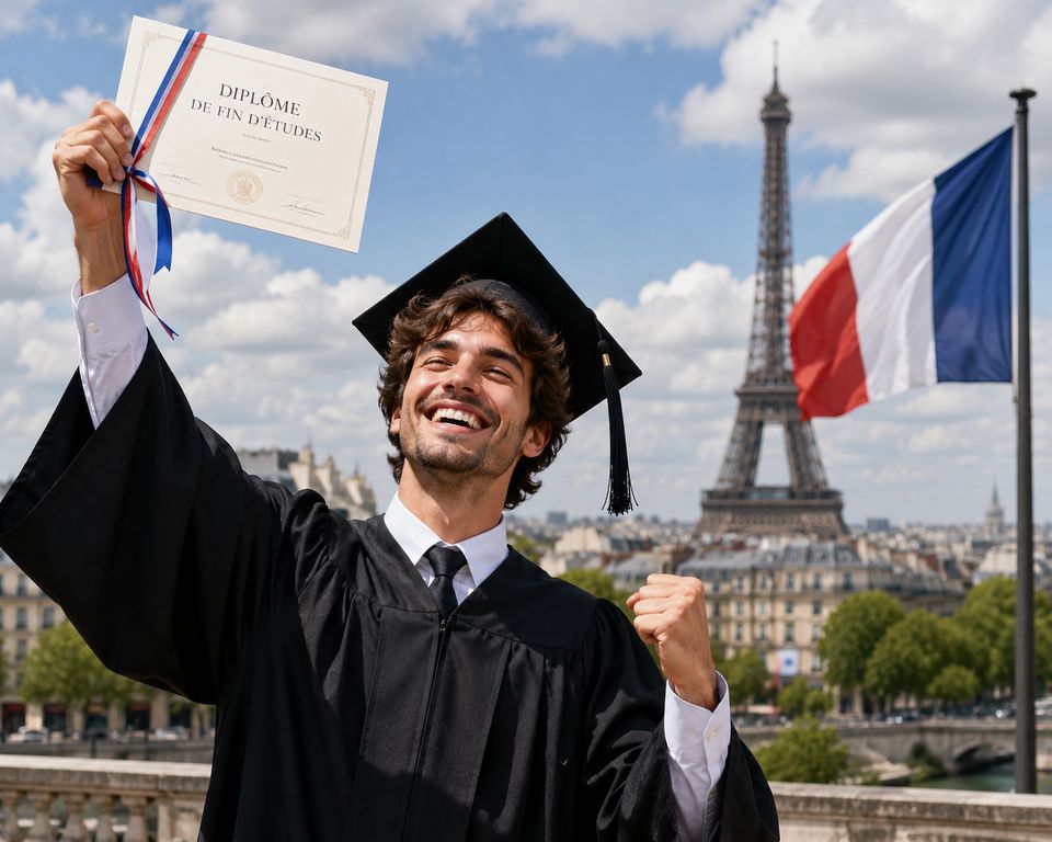 Célébration de diplôme à Paris