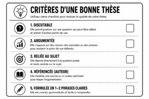 Critères d'une bonne thèse
