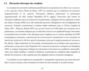 Exemple de paragraphe de discussion théorique dans une thèse