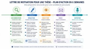 Frise chronologique sur 6 semaines