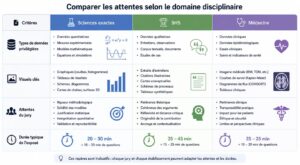 Tableau comparatif en trois colonnes
