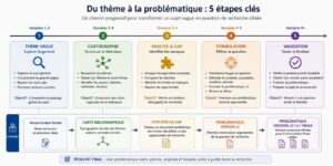 Timeline des 5 étapes avec livrables