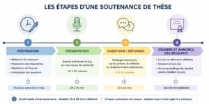 Timeline horizontale illustrant les quatre grandes étapes