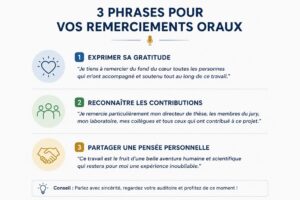 3 phrases pour vos remerciements oraux