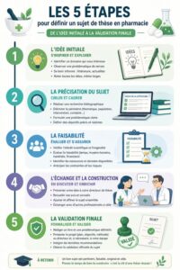 les 5 étapes pour définir un sujet de thèse en pharmacie