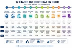12 étapes du doctorat en droit
