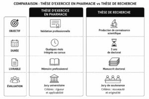 Comparaison entre thèse