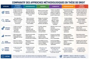 Comparatif des approches méthodologiques en thèse de droit