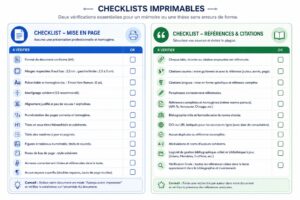 Deux checklists imprimables