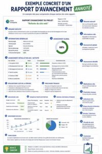 Exemple concret d'un Rapport d'Avancement annoté