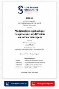 Mockup d'une page A4 avec logo université en haut