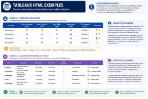 Tableaux HTML avec descriptions