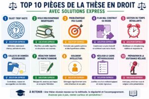 Top 10 pièges de la thèse en droit avec solutions express